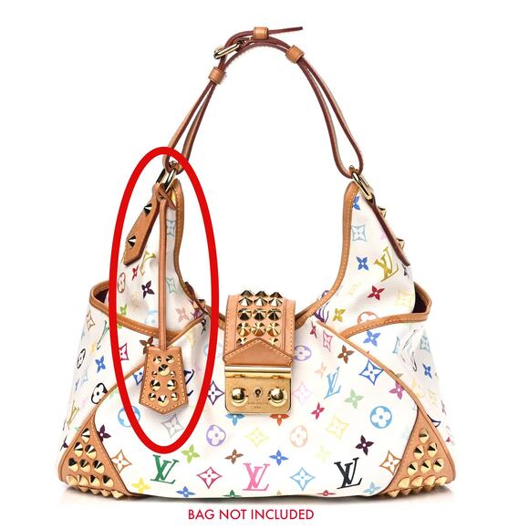 Louis Vuitton Clochette Key Tag Studded Leather Multicolor Chrissie LV bag charm - Picture 4 of 12